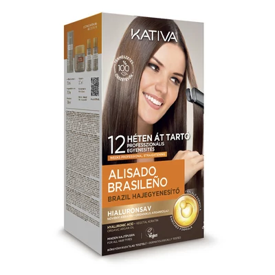 Katíva brazil otthoni hajegyenesítő szett